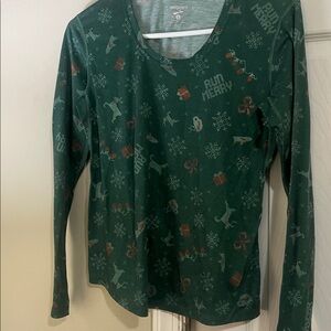 Brooks Forest Green Patterned Long Sleeve Shirt